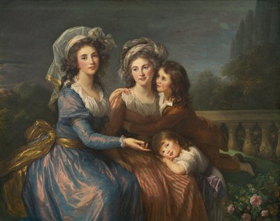 La marchesa de Pezay e la marchesa de Rougé con i suoi figli Alexis e Adrien da Elisabeth Louise Vigee Lebrun